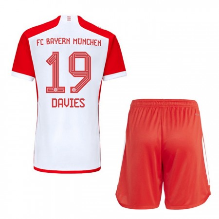 Virallinen pelipaita Bayern München Alphonso Davies 19 Koti 2023-24 Lyhythihainen - Lasten ( + Lyhyet housut )